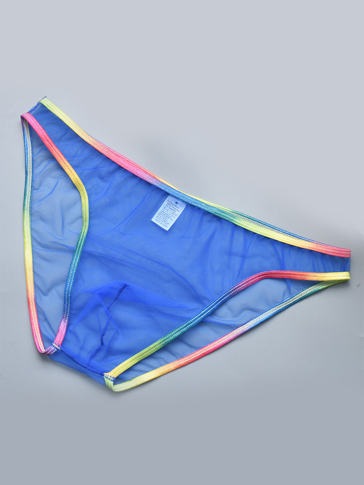 3-pack Men's Ultra-sheer Rainbow-edge Mesh Briefs