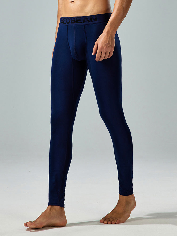 Seobean Men's Thin Autumn and Winter Essential Thermal Underwear Long Pants