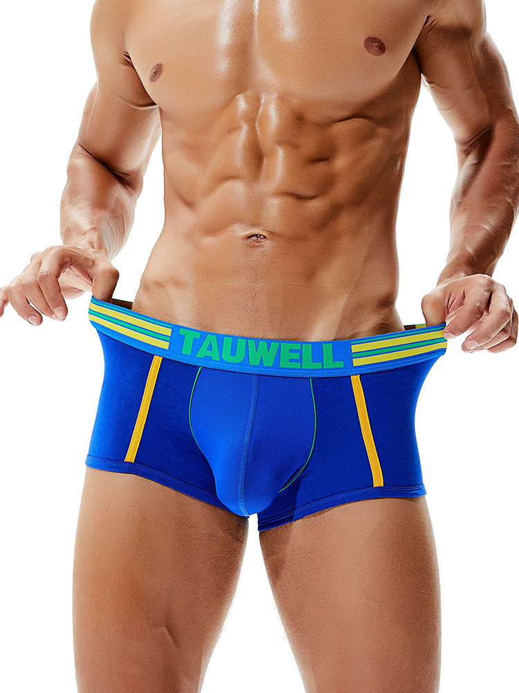 2 Pack Men's Low-Rise Cotton Breathable Trunks Suitable for Sports