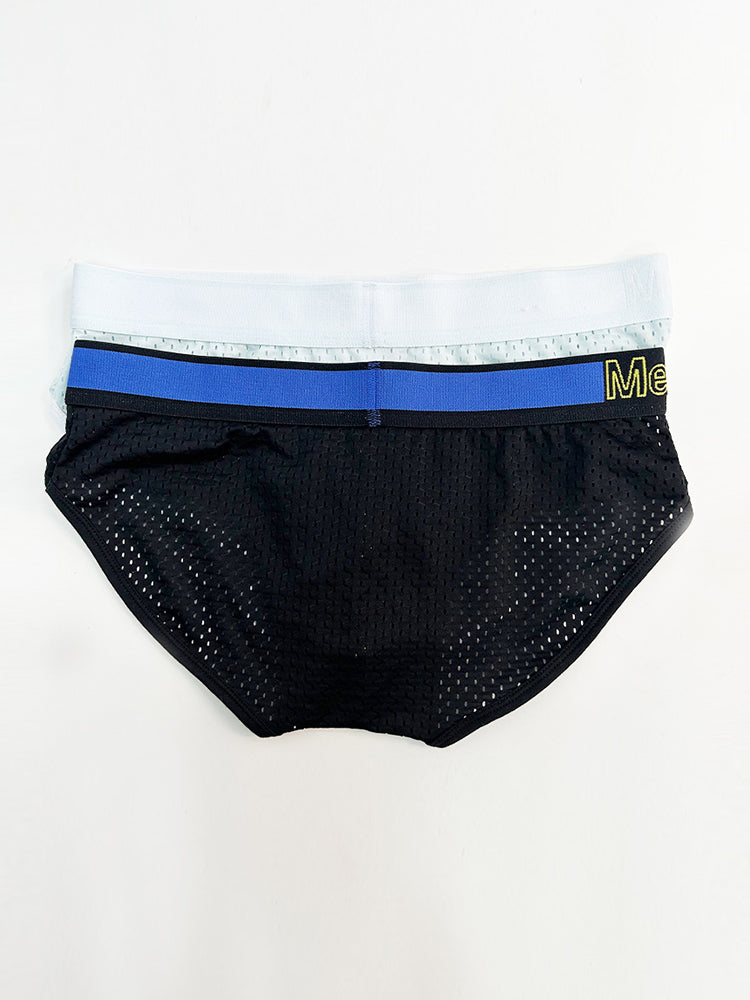 2 Pack Men's Mesh Loose Fit Sport Low-Rise Briefs