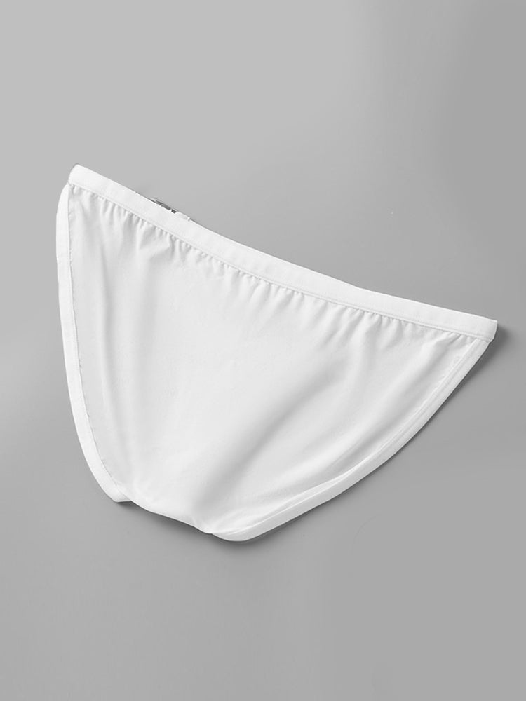 2 Pack Men's U-Pouch Low-Rise Metal-Clasp Thin Briefs