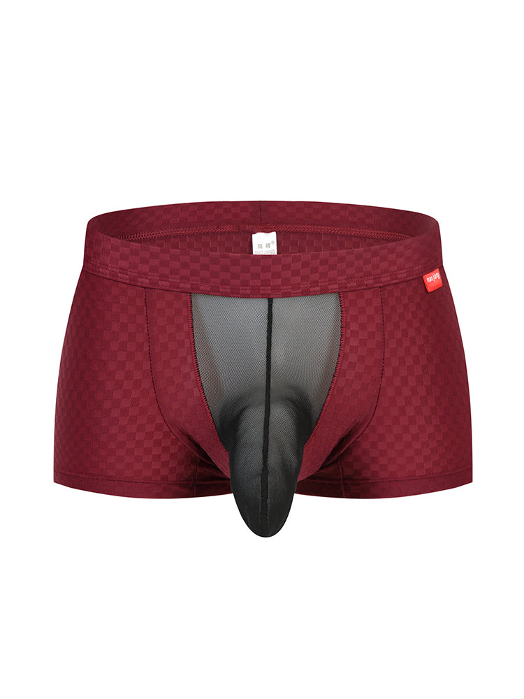 2 Pack Men's U-Pouch Ice Silk Sexy Trunks