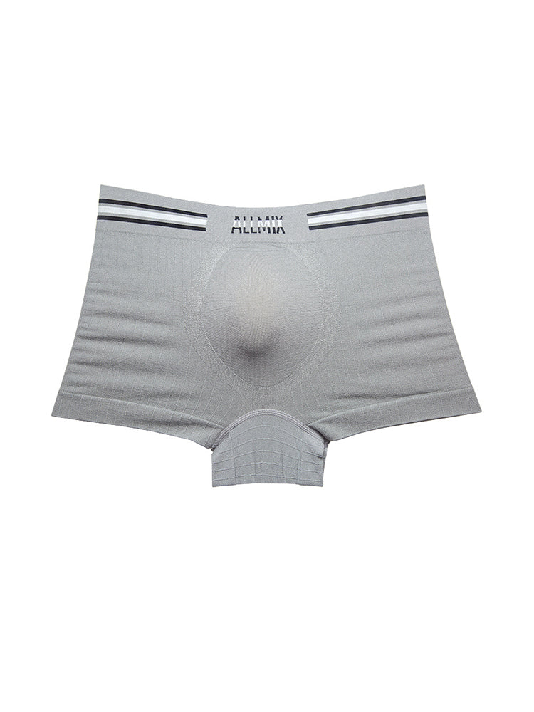 3 Pack ALLMIX Men's Sexy Striped Seamless Low Waist Boxers Briefs