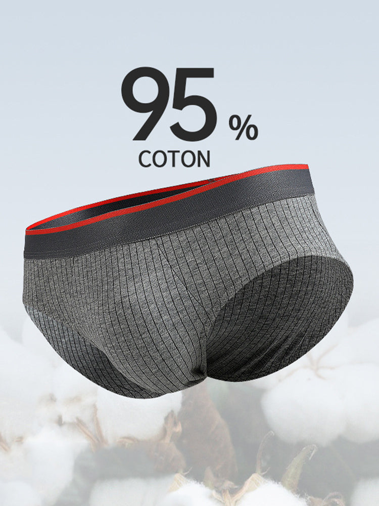 3-pack Men's Antibacterial Pure Cotton Sexy Sports Breathable Underwear