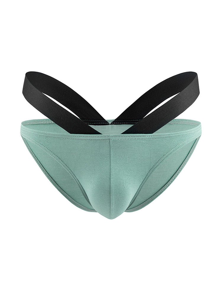 3-pack Men's Double-layer Pouch V-neck Double-waist Bikini