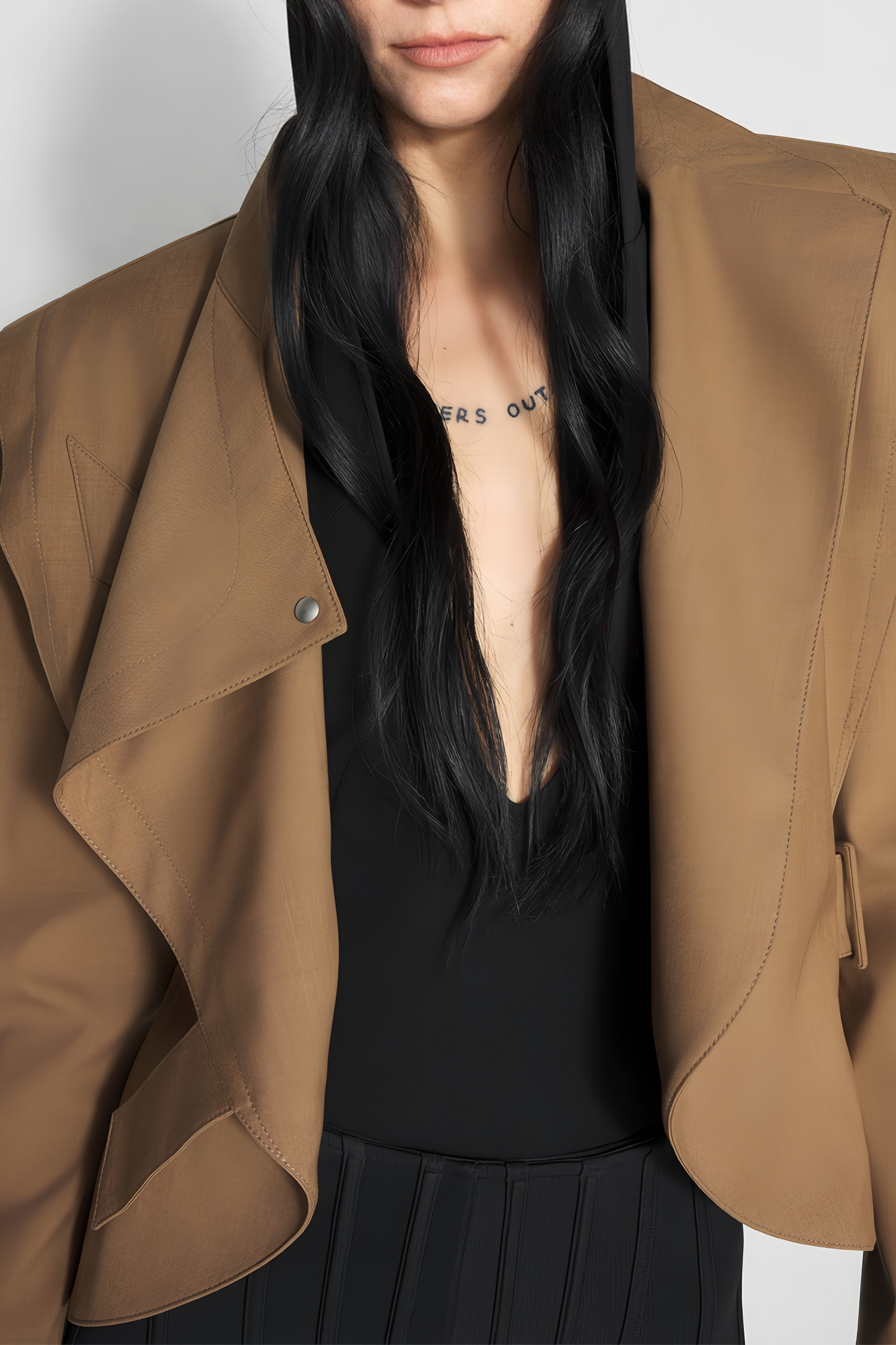 Mavis Brown Wrap Structured Jacket