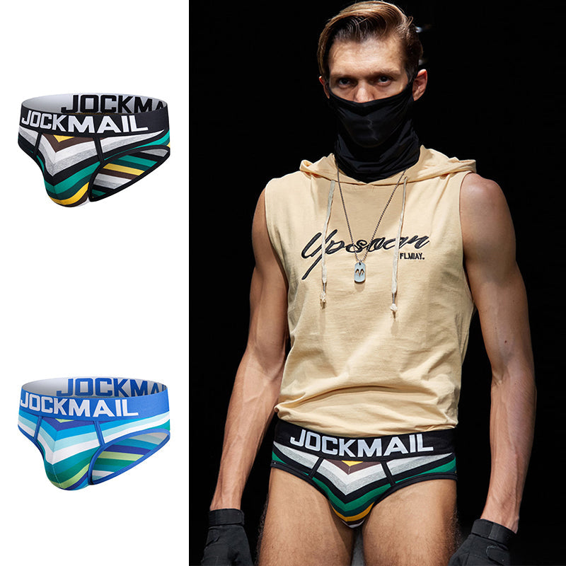 2 Pack Colorful Striped Men's Briefs