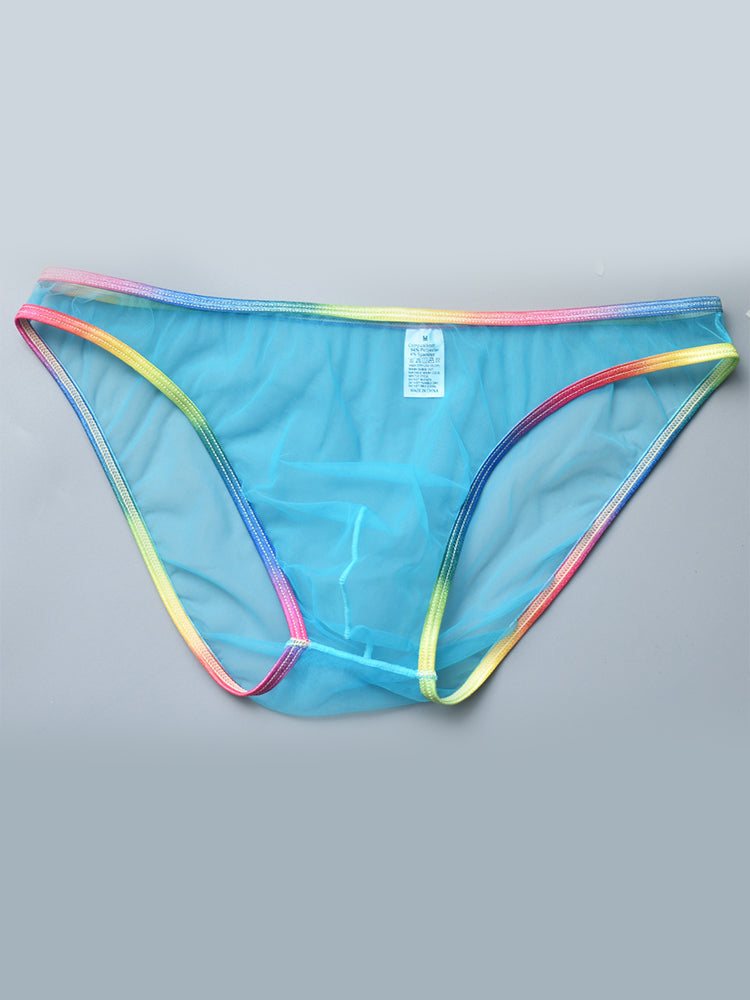 3-pack Men's Ultra-sheer Rainbow-edge Mesh Briefs