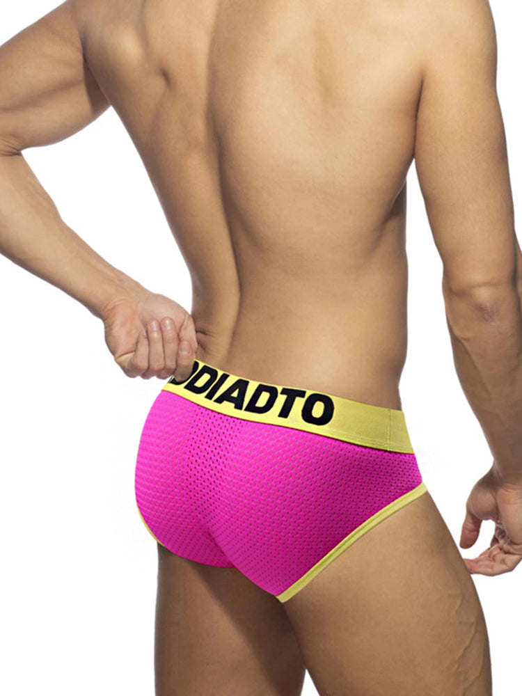 2 Pack Men's U-Pouch Mesh Low-Rise Briefs