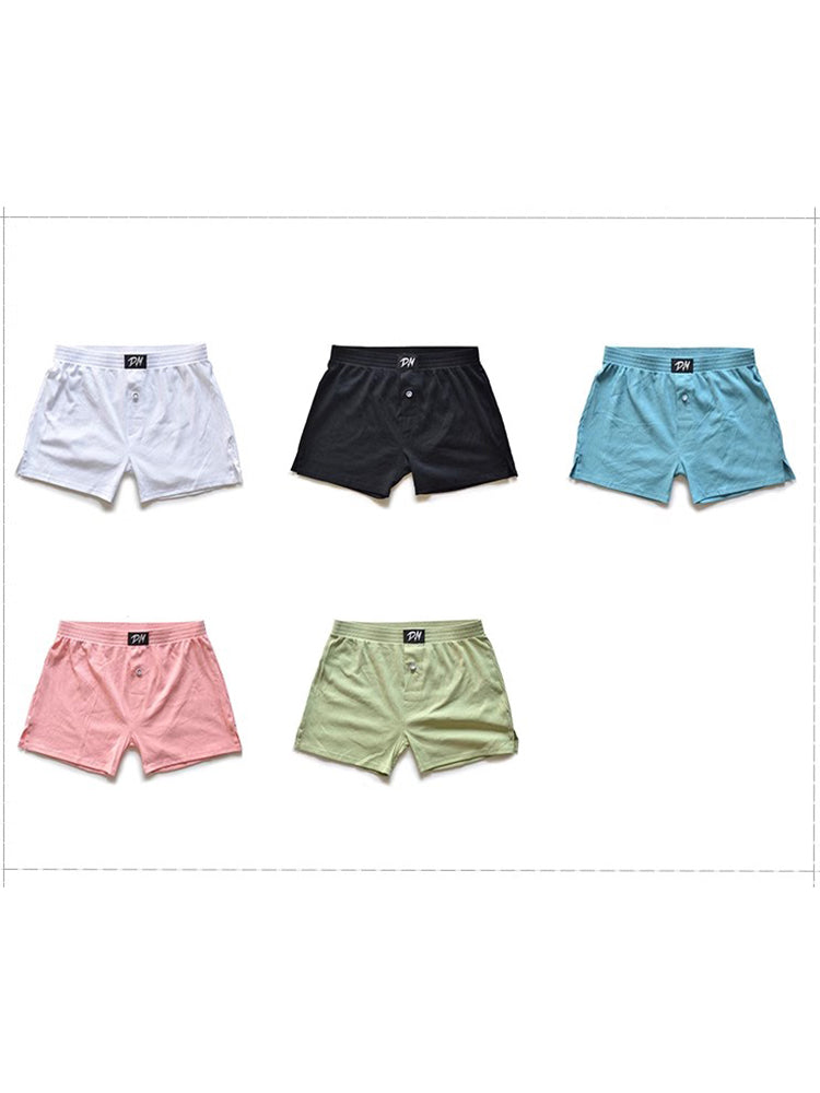 2 Pack Low-Rise Cotton Casual Solid Boxers
