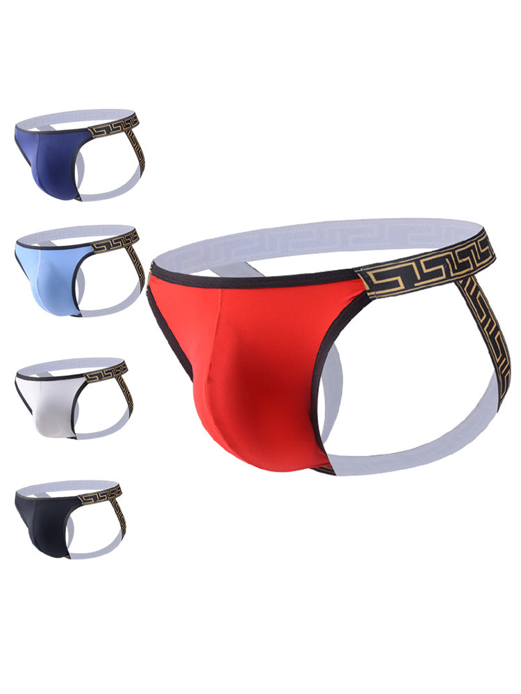 3 Pack Men's Large Pouch Low-Rise Sexy Jockstrap