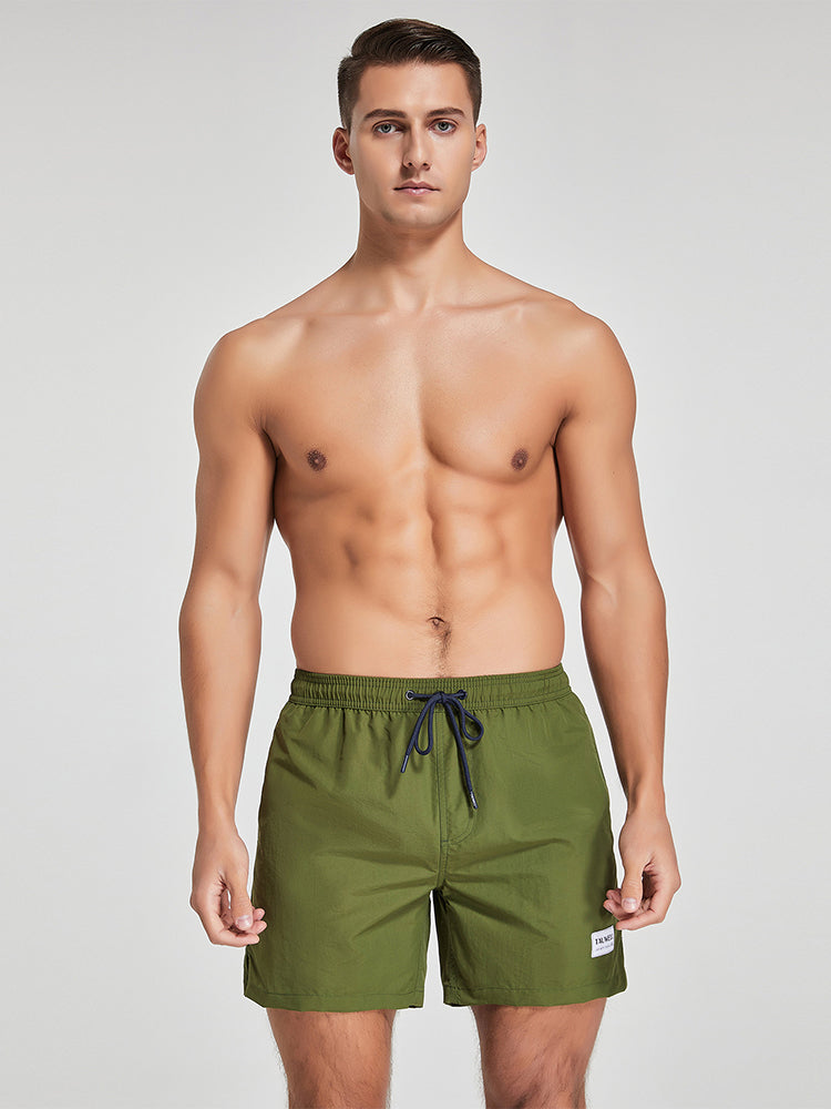 Men's Solid Breathable Beach Shorts Boxer