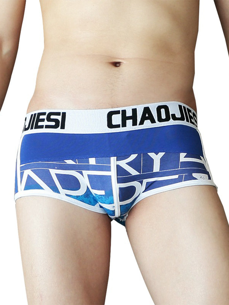 3 Pack Men's Cotton Trendy Youthful Sexy Low-Rise Trunks