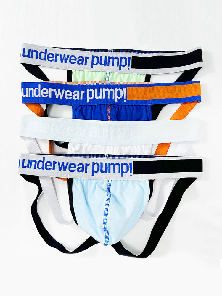 2 Pack Men's 3D Pouch Open-Back Jockstraps