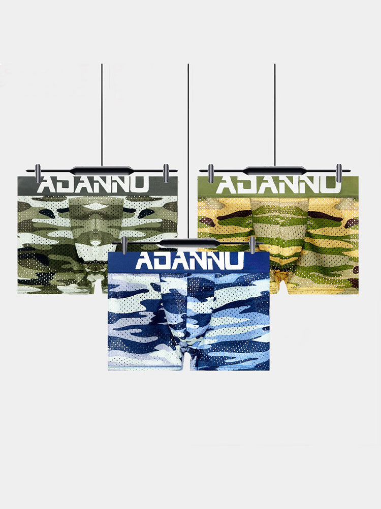 Men's Camouflage Removable Hip Pad Boxer Briefs