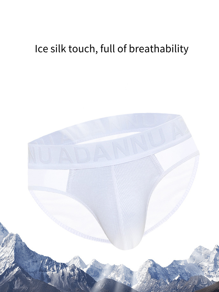 2-pack Men's Sexy Semi-transparent Ribbed Briefs