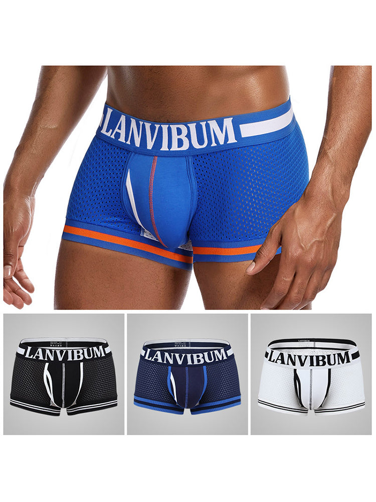 4 Pack Men's Mesh Breathable Quick-Dry Sexy Nylon Trunks