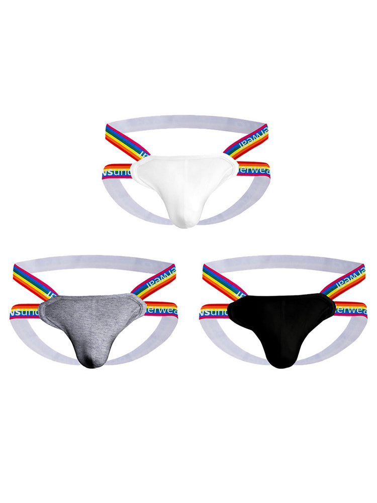 3-pack Men's Rainbow Cotton Thong