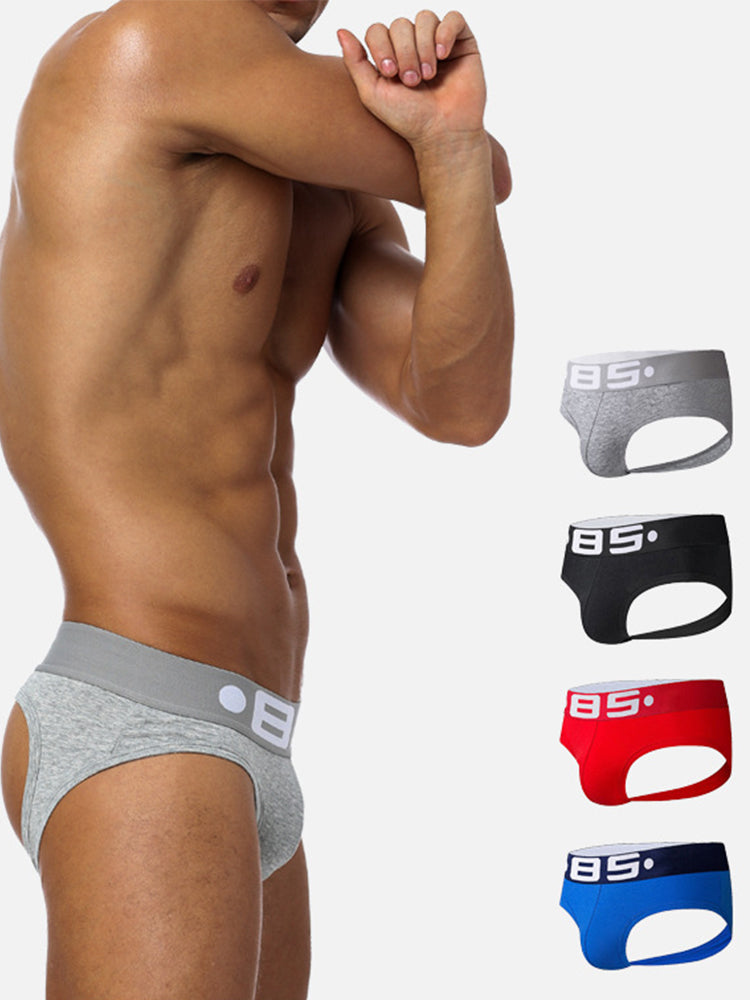 3 Pack Men's Sport Solid Low-Rise Jockstraps