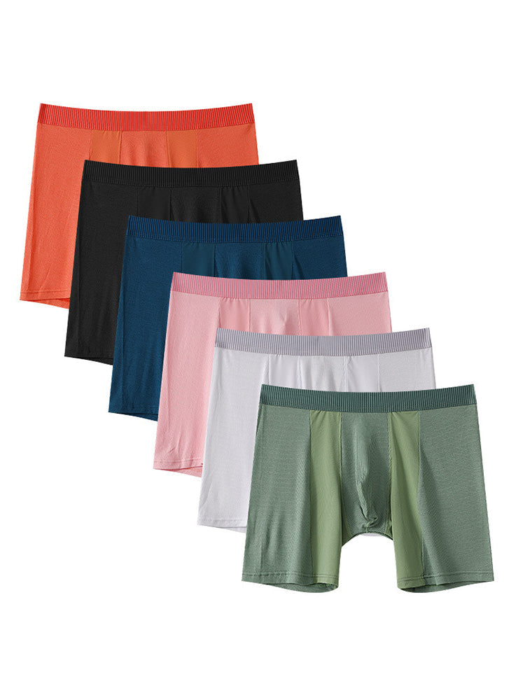 2 Pack Men's Anti-friction Sports Long Nylon Mesh Briefs