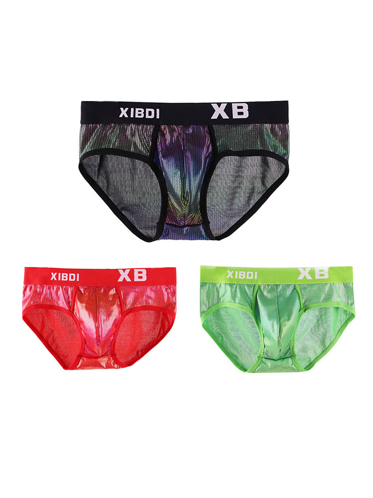 3 Pack Men's Sexy Trendy Comfortable Breathable Briefs