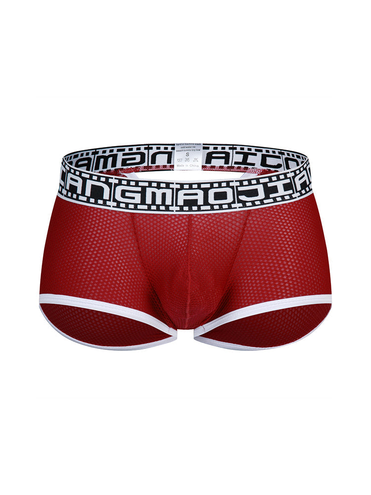 2 Pack Men's Breathable Large Pouch Mesh Fitness Trunks