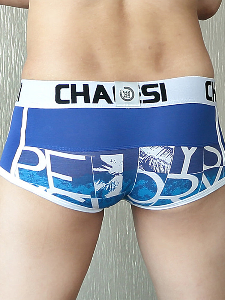 3 Pack Men's Cotton Trendy Youthful Sexy Low-Rise Trunks