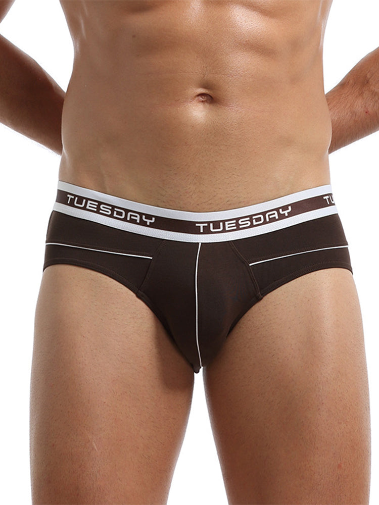 3 Pack Men's Comfortable Sporty Breathable Low-Waist Sexy Briefs