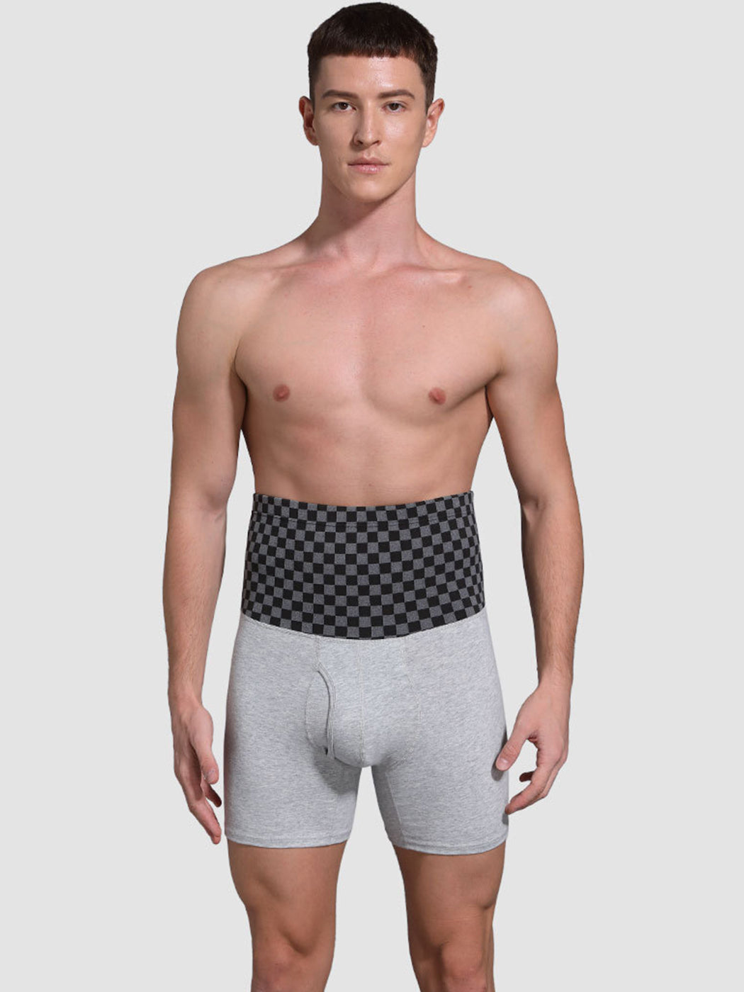 Men's Tummy Control Boxer Briefs With Functional Fly
