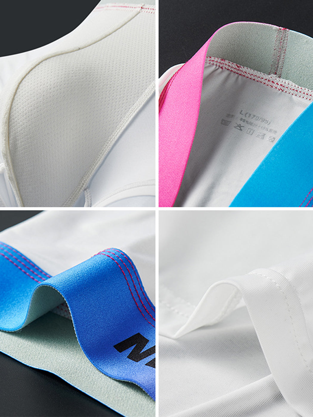 3 Pack Men's U Pouch Trunks with Ombre Belt