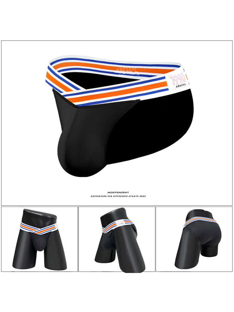 2-pack Men's Striped V-waist High-cut Briefs