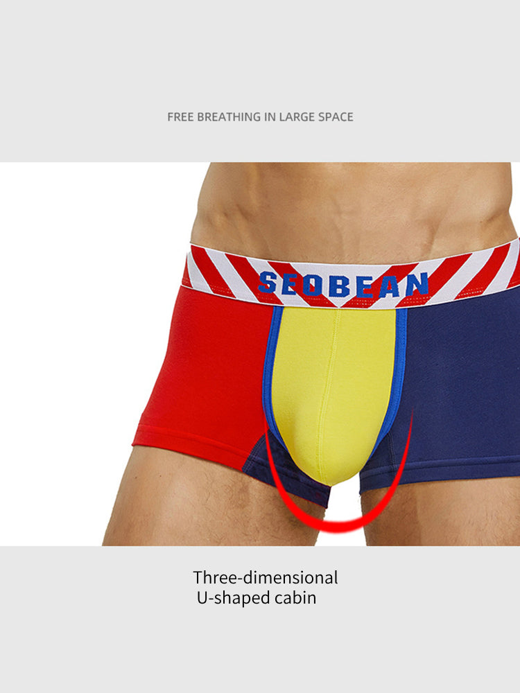 2-pack Men's Colorblock Cotton Boxer Briefs