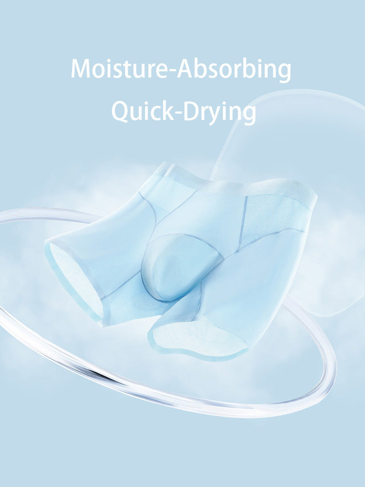 2 Pack Men's  Modal Seamless Antibacterial Anti-Chafing Leg Boxers Briefs & Midway Briefs