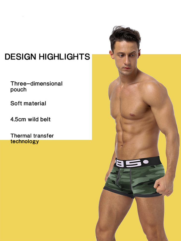 Men's Camouflage Low-Rise Sport Trunk