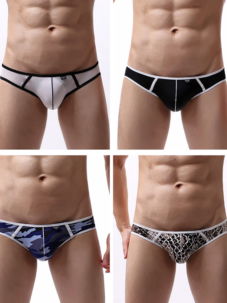 3-pack Men's Nylon Low-rise U-shaped Briefs