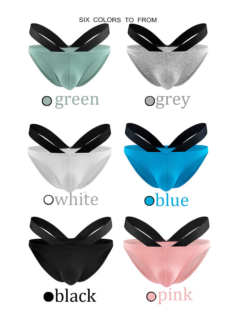 3-pack Men's Double-layer Pouch V-neck Double-waist Bikini