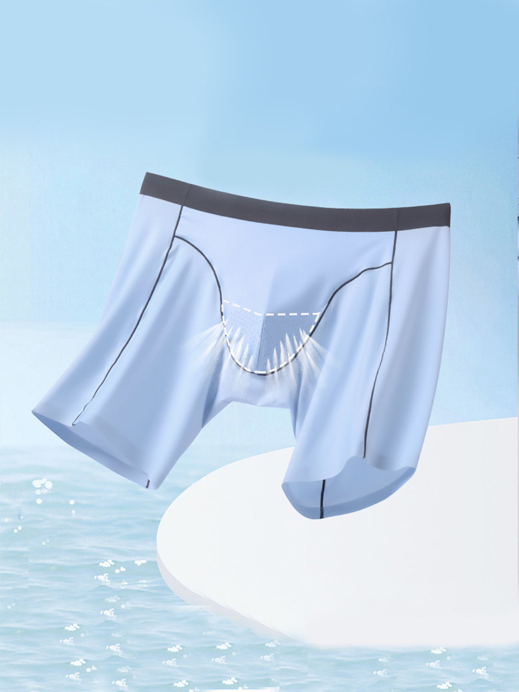 2 Pack Men's Sport Chafe Proof Boxer Briefs