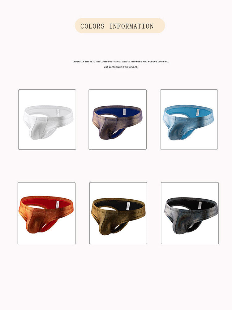 3 Pack Men's Solid Color Sparkle Briefs