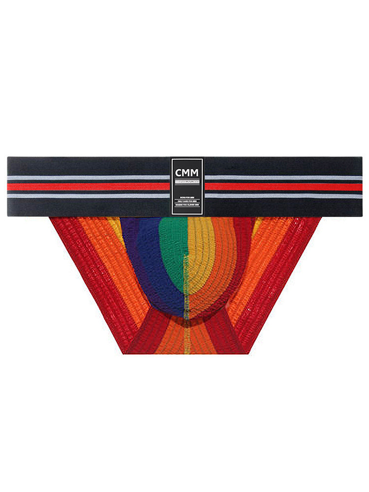 2 Pack Men's High-Stretch Rainbow Sports Comfort Bikini
