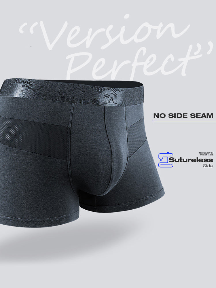 3 Pack Men's Breathable Splicing Mesh Trunks