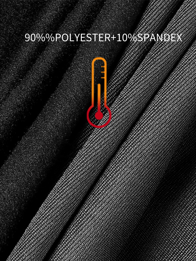 2-pack Men's Large Size High Elastic U-shaped Convex Pocket Warm Cropped Trousers