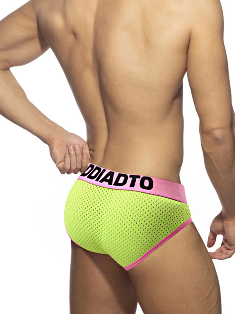 2 Pack Men's U-Pouch Mesh Low-Rise Briefs