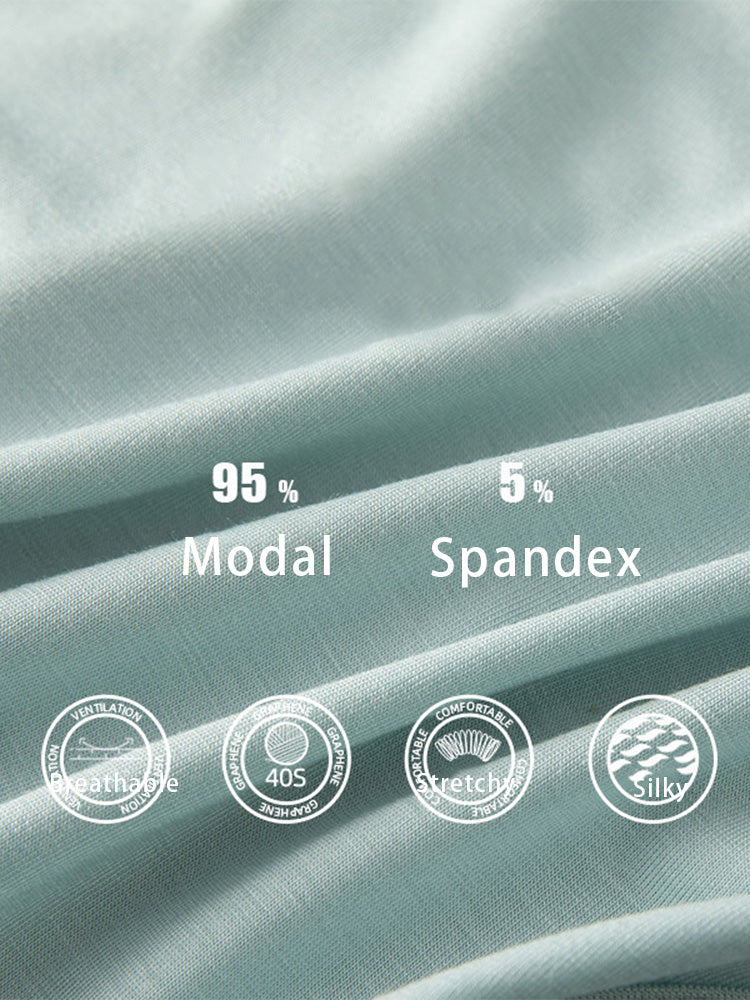 4 Pack Men's Modal Skin-Friendly Solid Color Mid-Rise Briefs