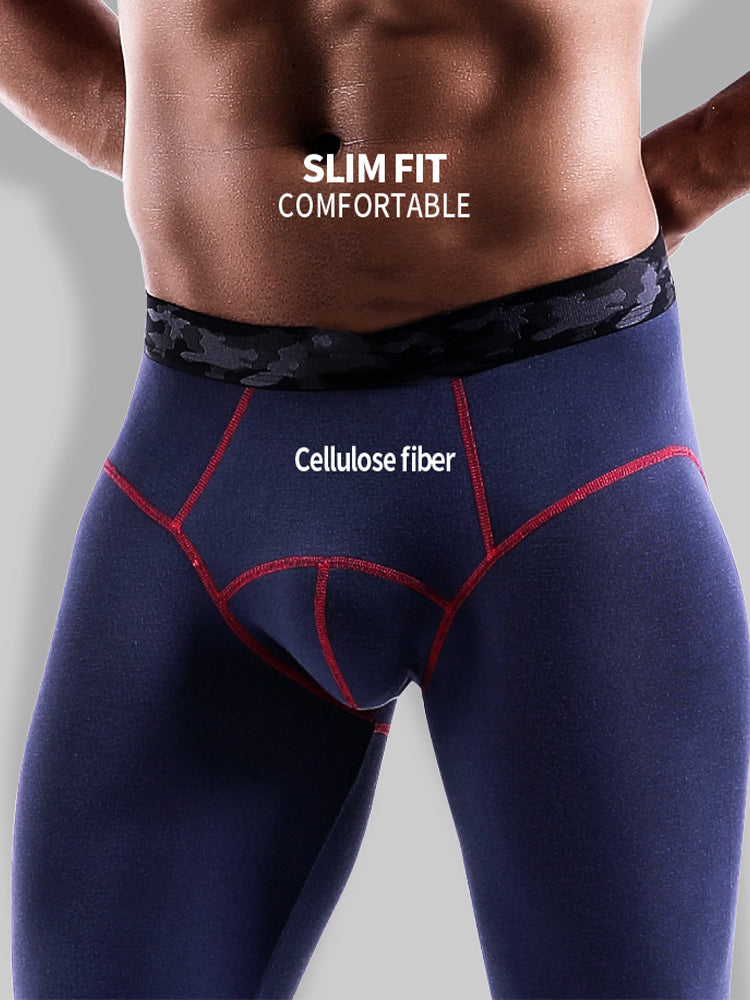 Men's Autumn Johns Underwear 2 in 1 Design Warm Polyester Tights