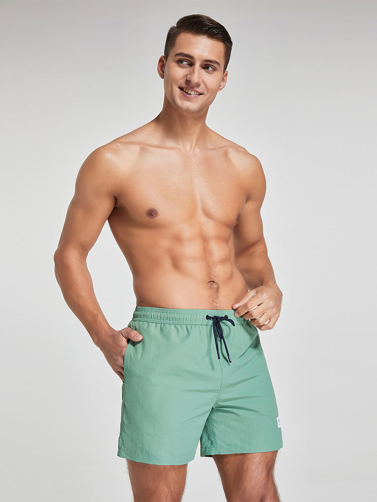 Men's Solid Breathable Beach Shorts Boxer