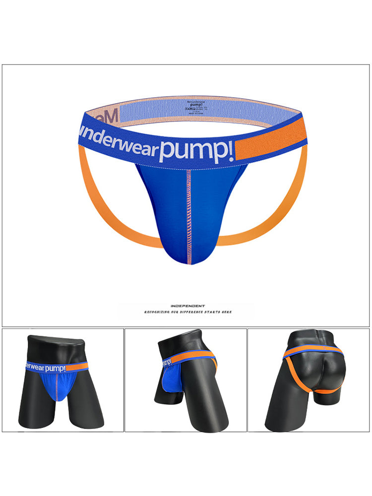 2 Pack Men's 3D Pouch Open-Back Jockstraps