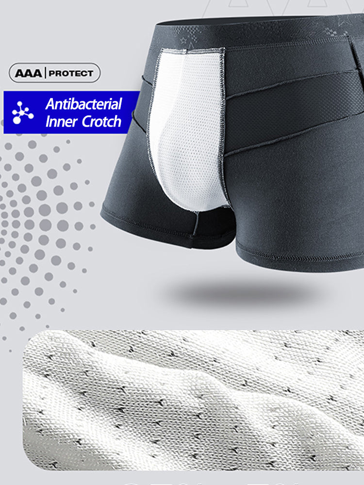 3 Pack Men's Breathable Splicing Mesh Trunks