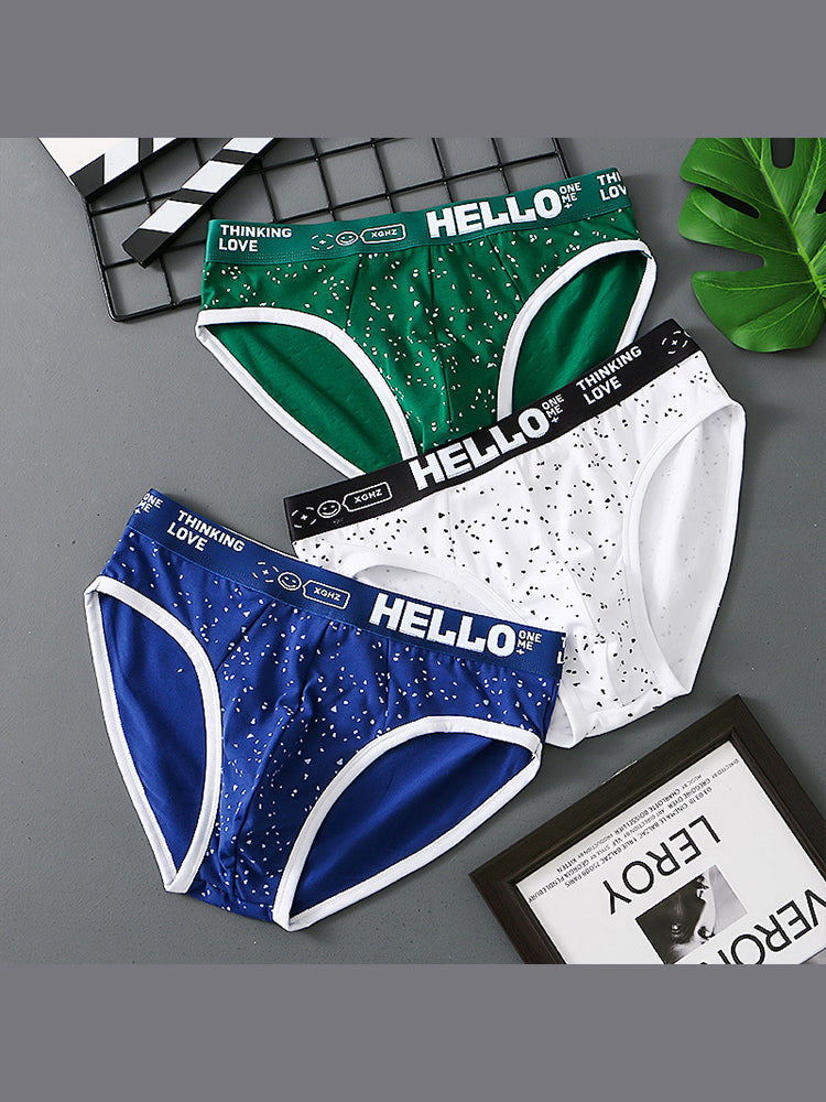 3 Pack Men's Low-Rise Cotton Briefs