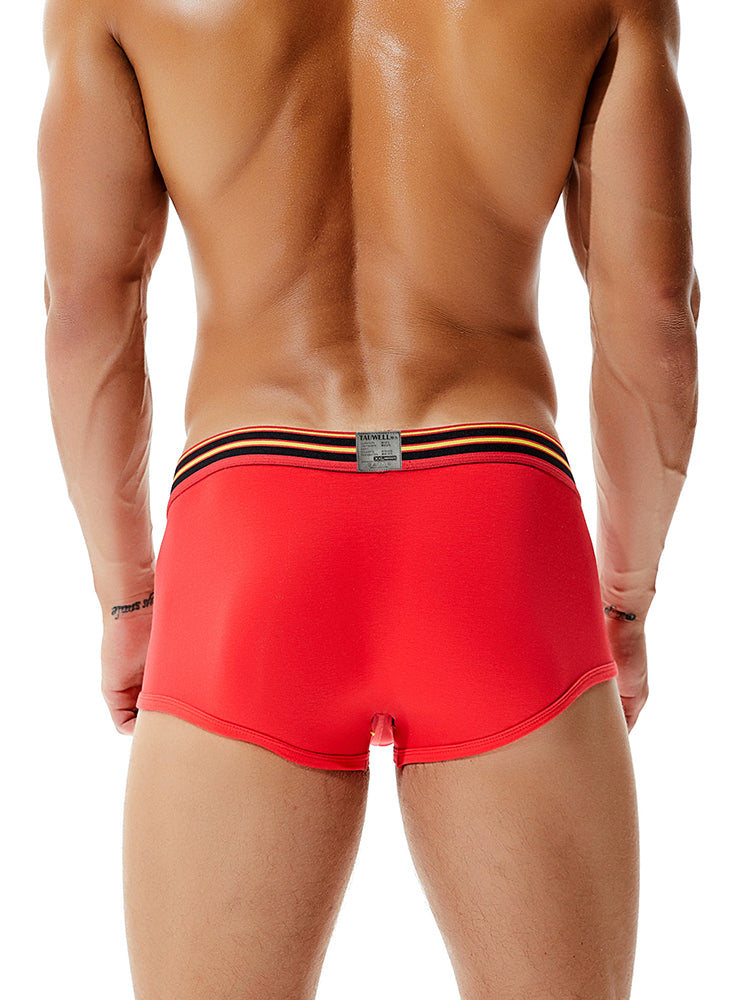 2 Pack Men's Low-Rise Cotton Breathable Trunks Suitable for Sports