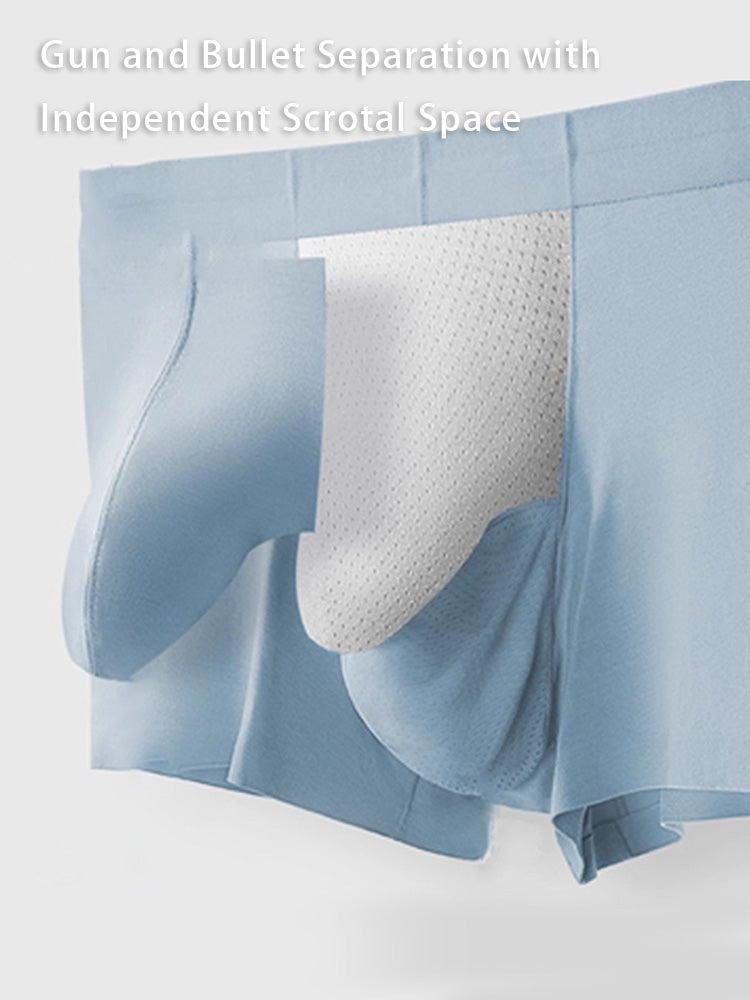 3 Pack Men's Separation Design Seamless Antibacterial Breathable Trunks